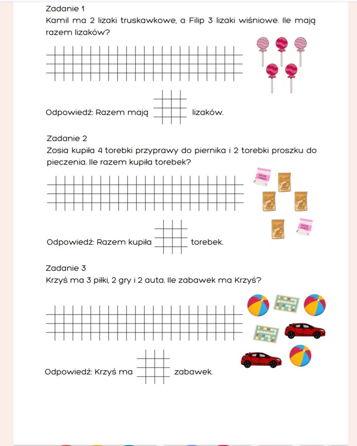400 zadań tekstowych na dodawanie i odejmowanie w zakresie 100