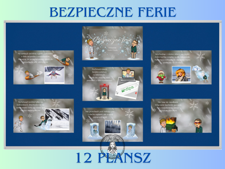 Bezpieczne ferie – ilustrowany poradnik/gazetka/filmik dla uczniów