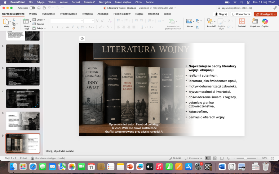 Literatura wojny i okupacji - wprowadzenie