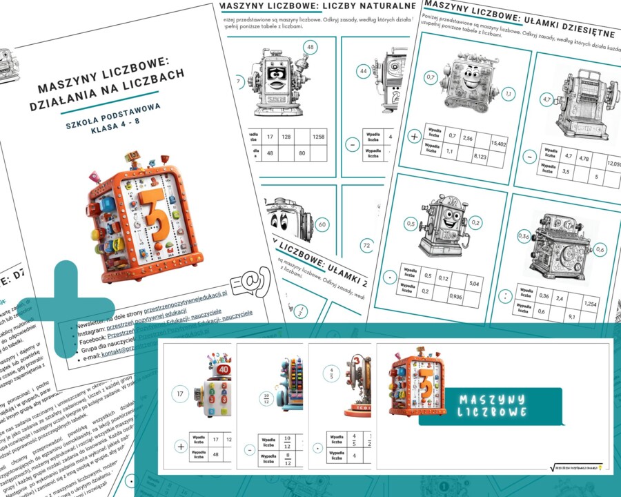 Maszyny liczbowe: działania + prezentacja (klasa 4-8)