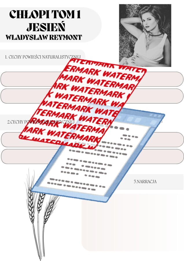 📒Notatnik maturalny „Chłopi" Władysław Reymont