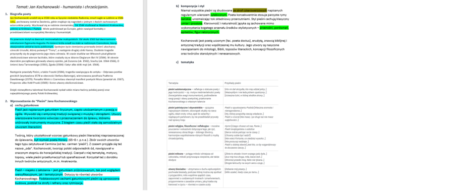 Jan Kochanowski - biografia i twórczość