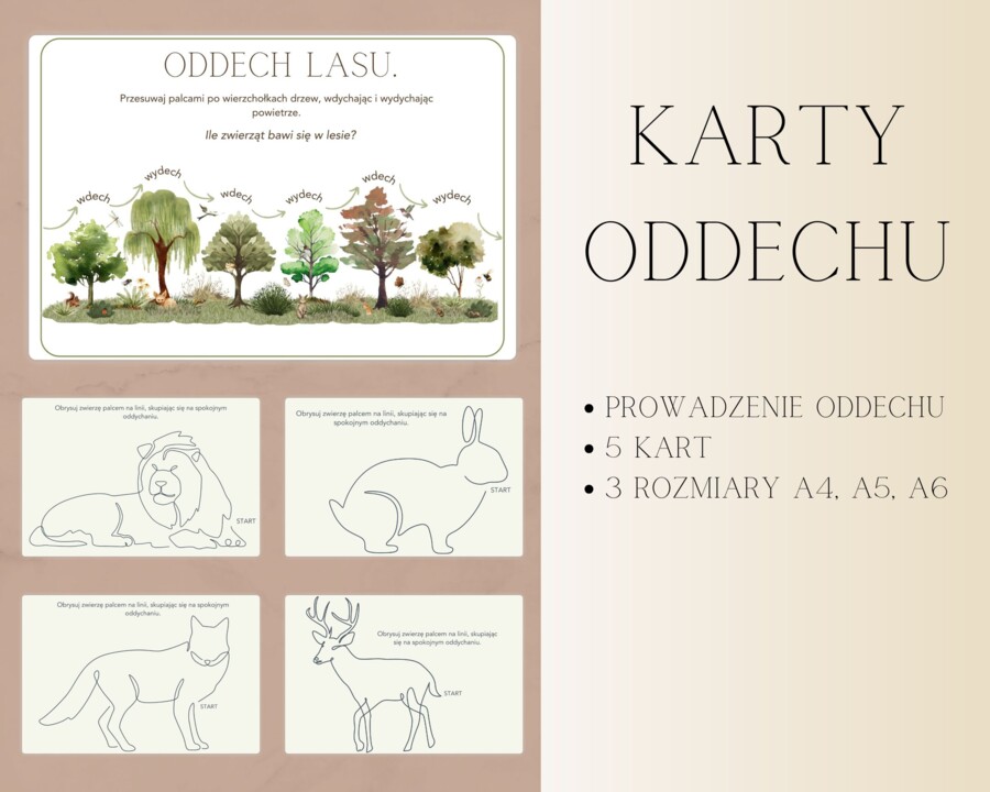 Karty oddechu - karty pomocnicze do prowadzenia uważnego oddechu