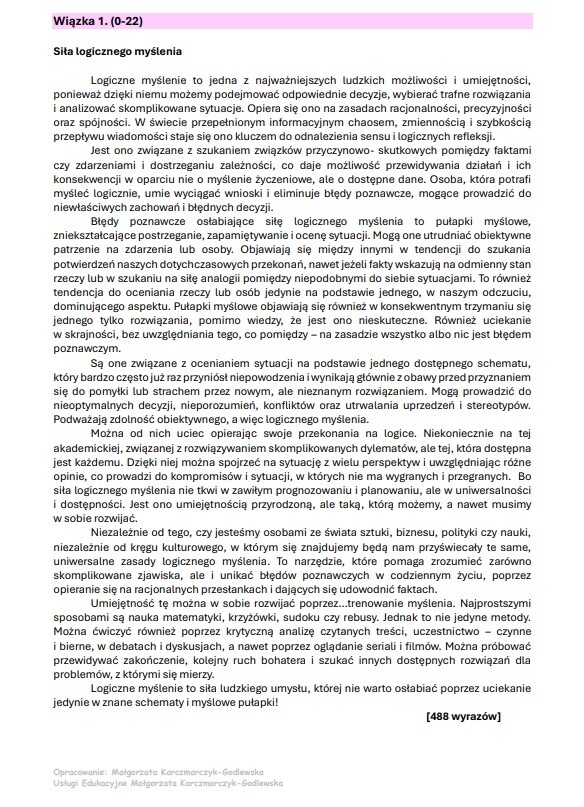 Czytanie ze zrozumieniem teksty nieliterackie "60 kroków + lektury IV-VI"