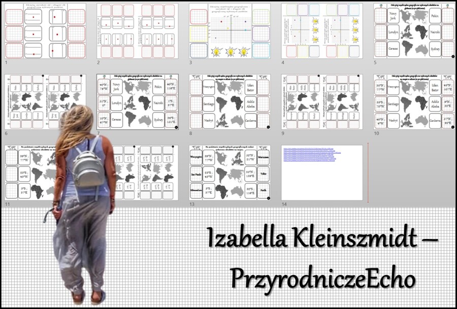 Notatka okienkowa/stacja zadaniowe/notatka interaktywna/notatka graficzna/karta pracy/sketchnotka „Szerokość i długość geograficzna”, „Współrzędne geograficzne” w pdf. Geografia 6 , dział „Współrzędne geograficzne”. Materiał wykonany na podstawie podręcz