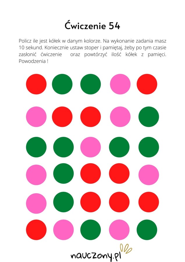 Ćwiczenie pamięci i koncentracji uwagi nastolatków część 1