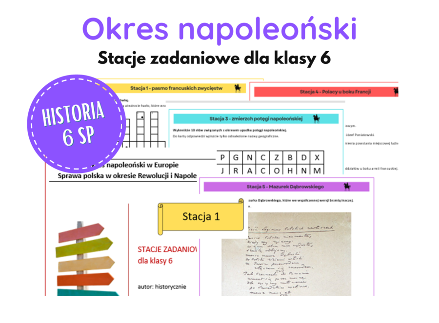 Okres napoleoński - stacje zadaniowe klasa 6