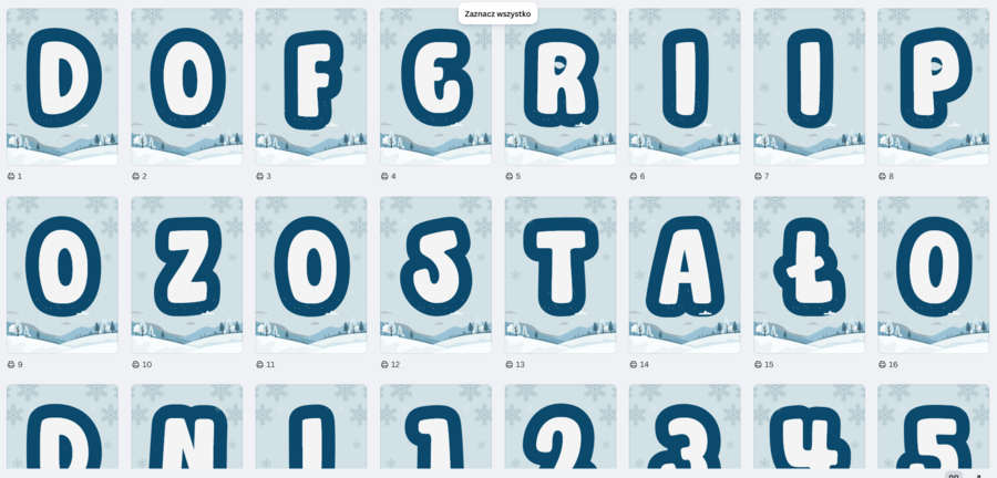 Zestaw dekoracyjny/ Zimowa gazetka - zasady bezpiecznych ferii, napis do ferii pozostało