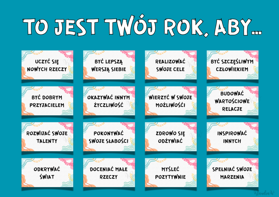 „TO JEST TWÓJ ROK, ABY...” - gazetka szkolna na Nowy Rok