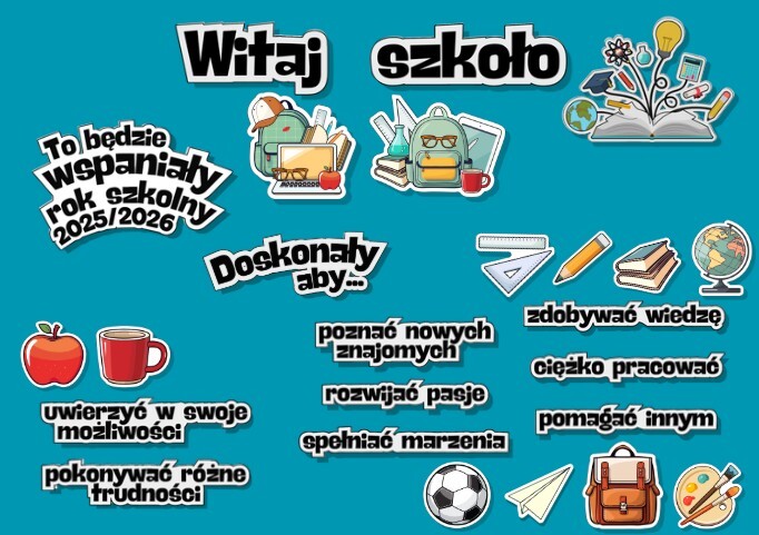 Gazetka szkolna, klasowa "Witaj szkoło", "To będzie wspaniały rok szkolny"