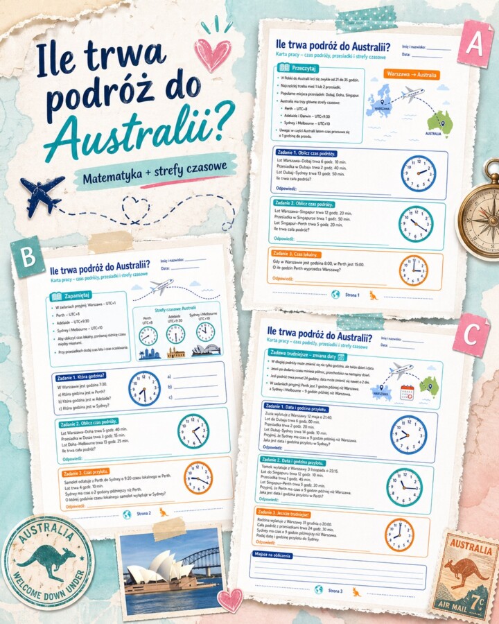 Ile trwa podróż do Australii?