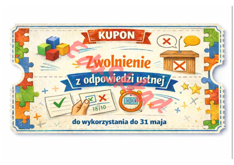 📘 Kupony motywacyjne na matematykę - Wersja 2