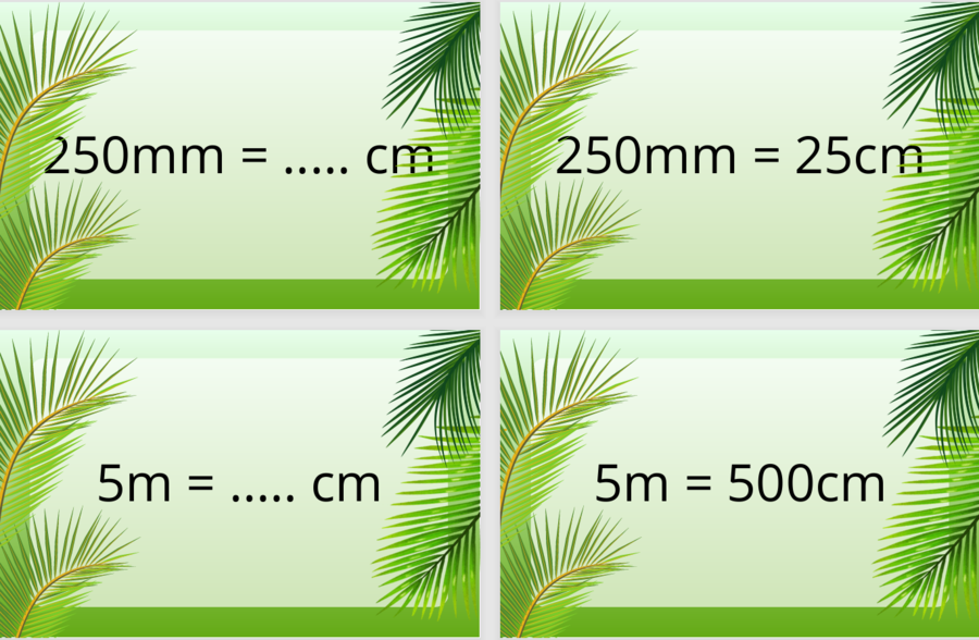 100 fiszek z zamiany jednostek długości - do samodzielnego wydruku