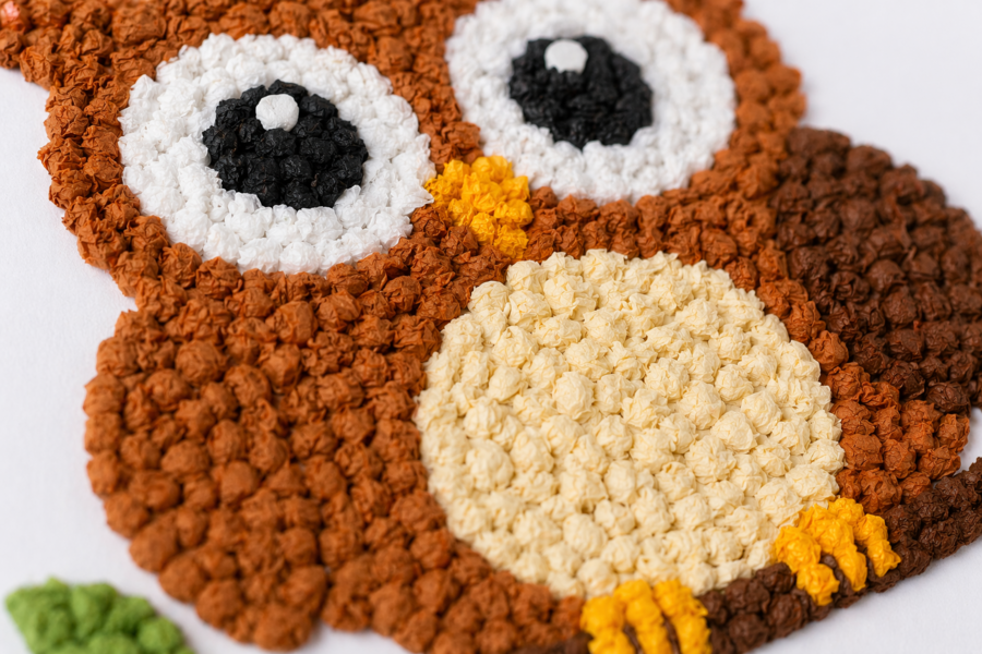 Naklej sowę – praca sensoryczna