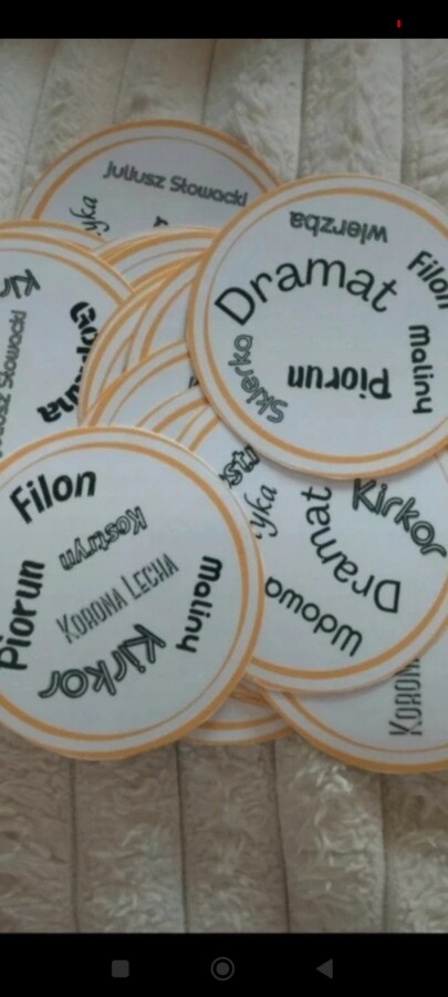 Gra dydaktyczna dobble - "Balladyna"