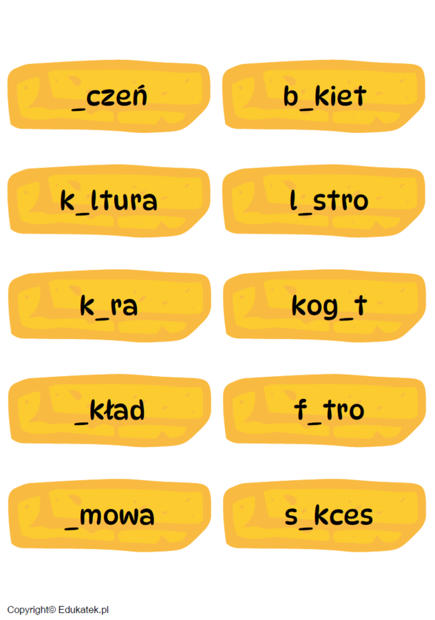Ortograficzne frytki – zabawa ortograficzna