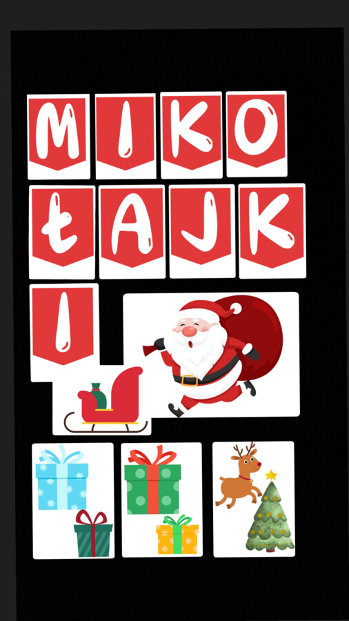 Girlanda ozdoba dekoracja Mikołajki 6 grudnia