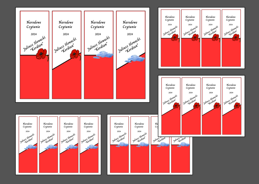 NARODOWE CZYTANIE 2024 – zakładki do książek – zakładka – kolor – wersja 4