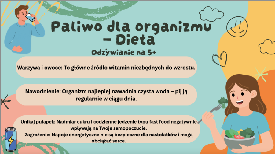 Edukacja zdrowotna Pakiet dla klas 6-8 - Gazetka+Prezentacja+Ćwiczenia z kluczem