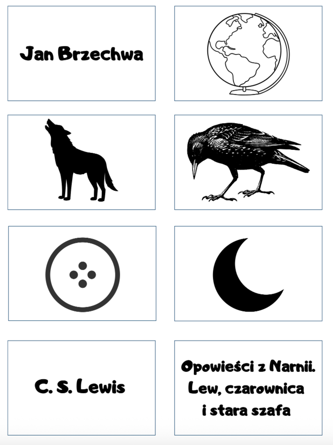 Lekturowe ikony (kl. 4-6) + karta pracy