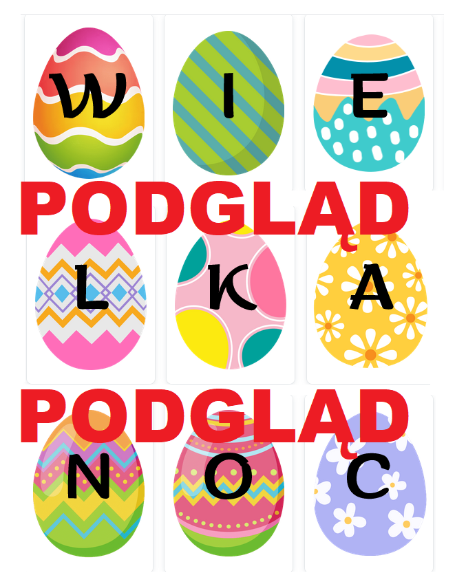 Napis - girlanda - Wielkanoc - gazetka