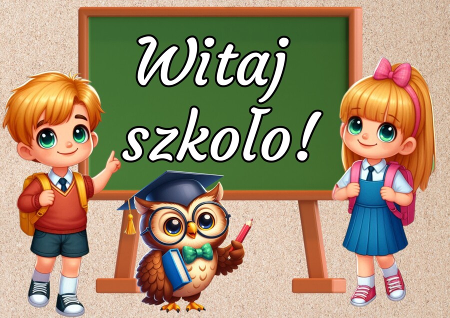 Dekoracja na gazetkę WITAJ SZKOŁO!