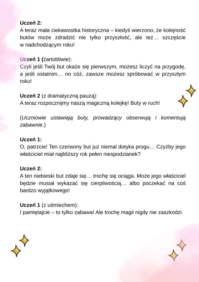 Scenariusz Andrzejkowy - inscenizacja słowna