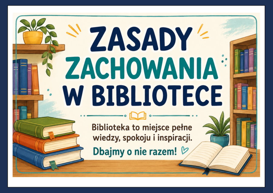 🏷️Zasady zachowania w bibliotece – gazetka ścienna (9 stron)