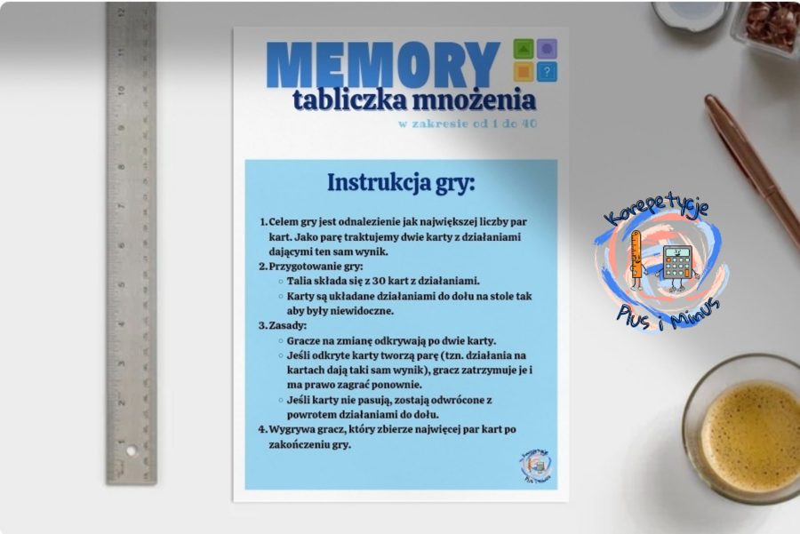 Gra Memory - tabliczka mnożenia