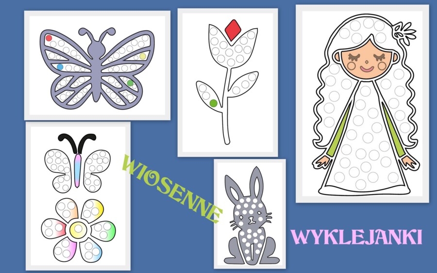 Wyklejanki z plasteliny wiosna