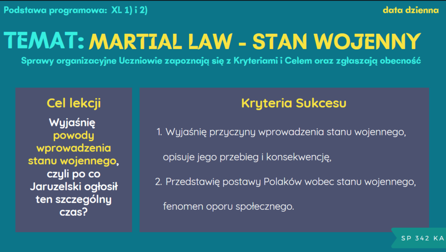 Stan wojenny - prezentacja