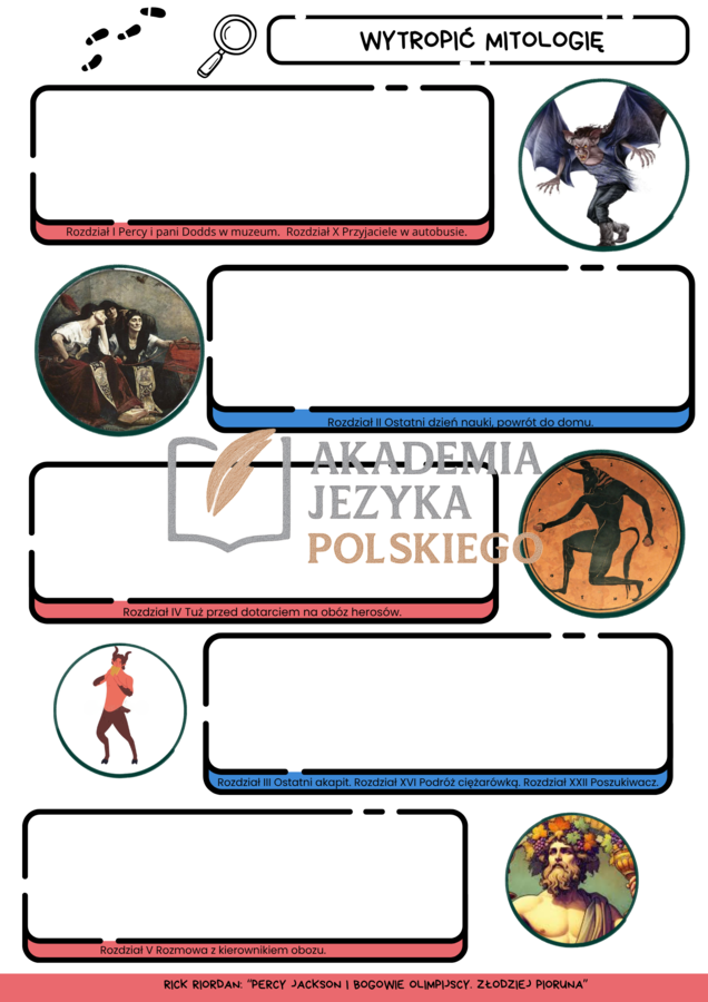 Wytropić Mitologię – gotowe karty pracy do „Złodzieja Pioruna”