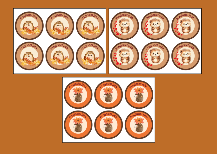 DZIEŃ JEŻA– medale - 3 wersje - biblioteka – świetlica