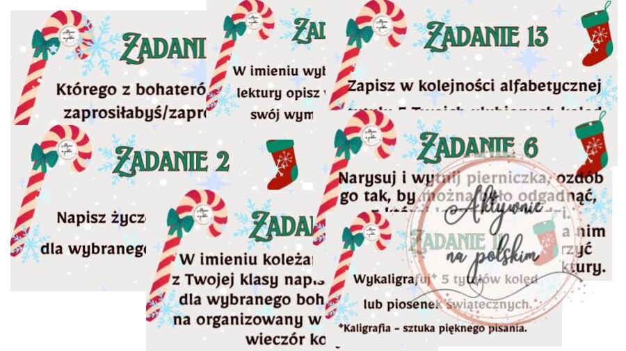 Polonistyczny kalendarz adwentowy