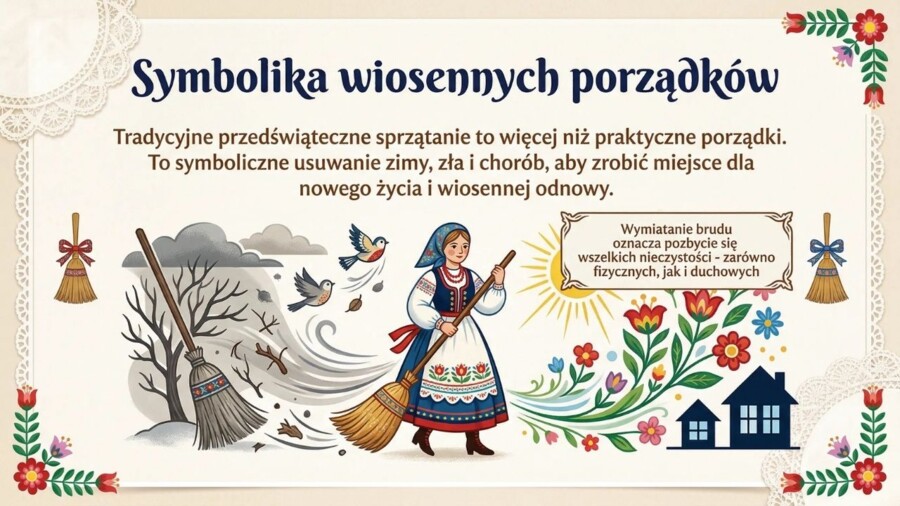 Wielkanoc w Polsce – symbole i zwyczaje (gazetka szkolna / prezentacja, styl folkowy