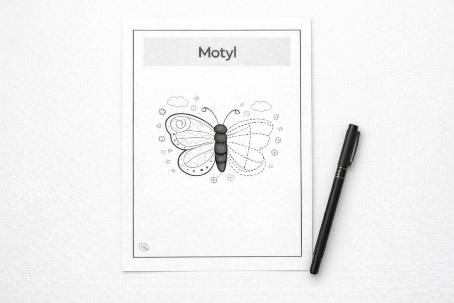 Wiosenne obrazki do dokończenia – karta pracy