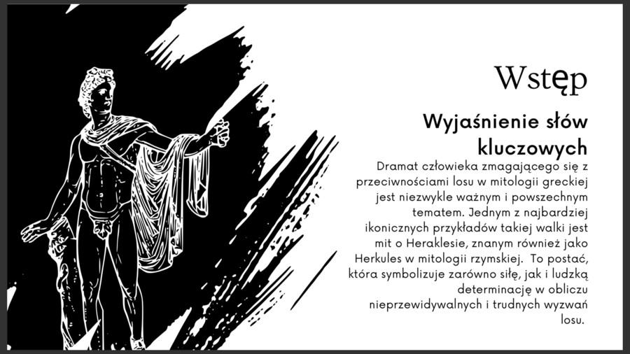 Dramat człowieka zmagającego się z przeciwnościami losu. Omów zagadnienie na podstawie mitu o Heraklesie z ,,Mitologii" Jana Parandowskiego. Uwzględnij również wybrany kontekst.