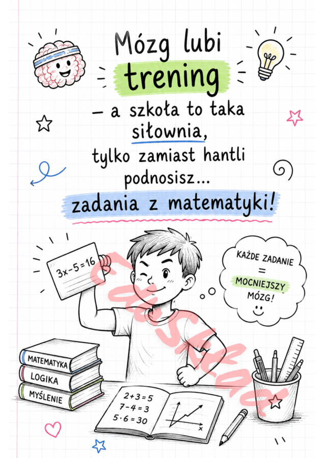 📚 Dlaczego warto chodzić do szkoły? – gazetka szkolna w wersji rysunkowej