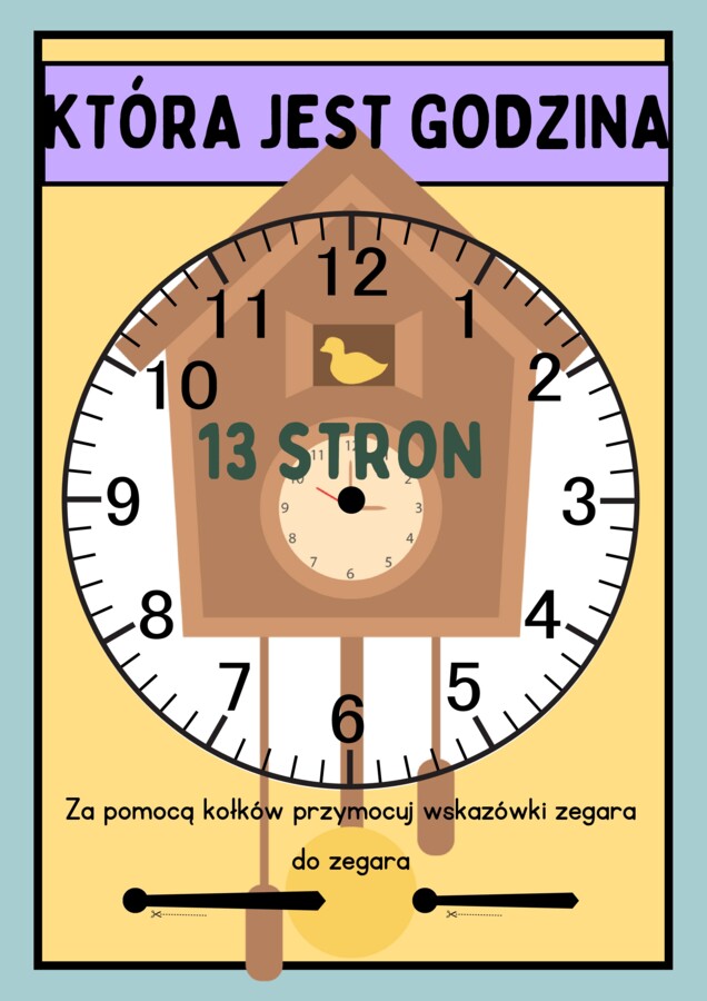 Kolorowy zegar pełne godziny