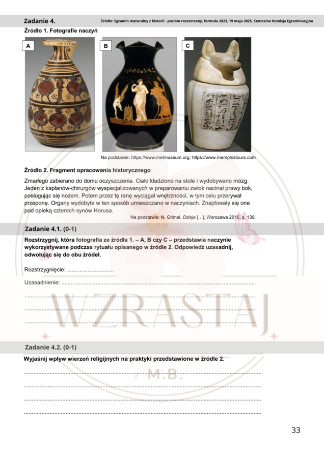 Na osi czasu - starożytność - powtórka do matury