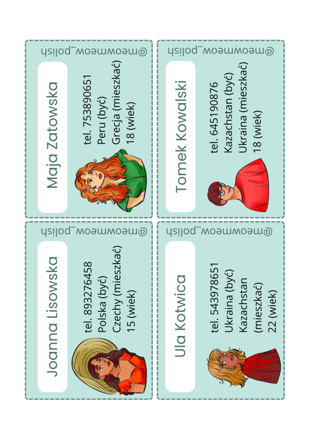 Przedstawianie i opisywanie osoby - JPJO A0-A1