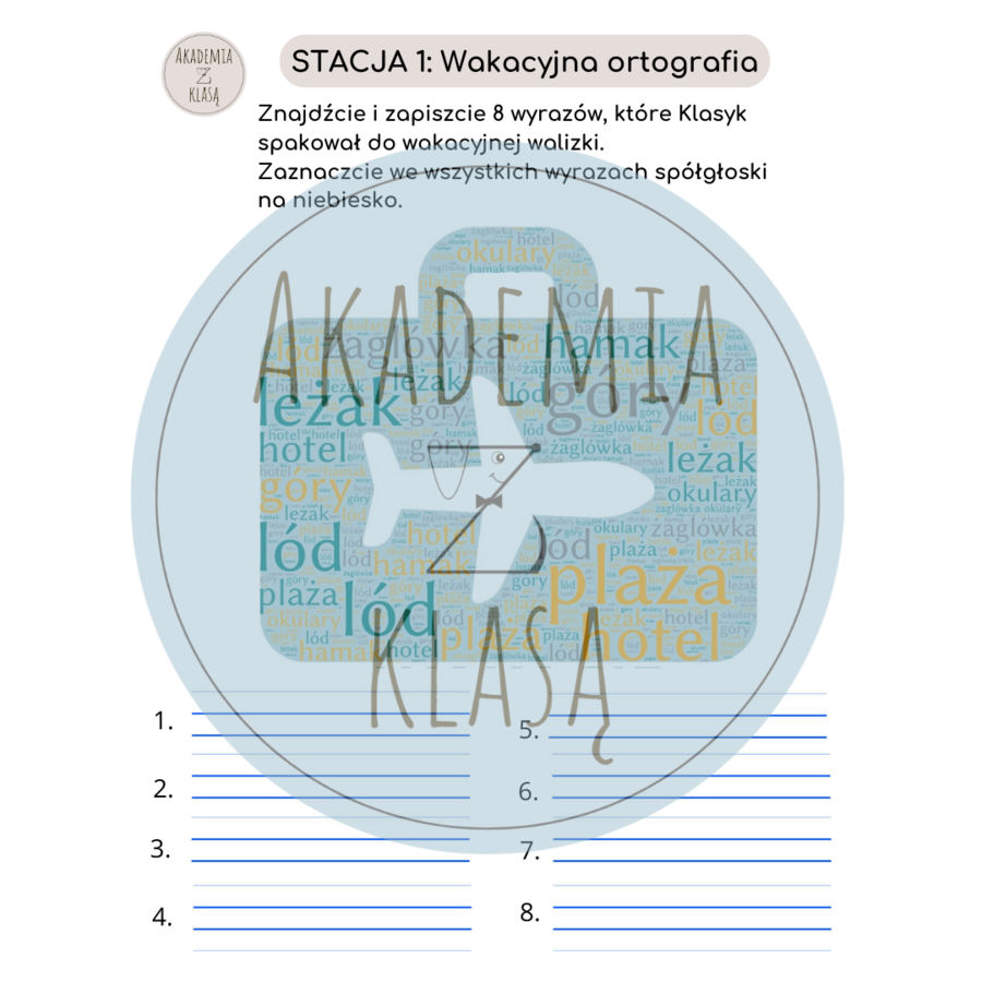 PAKIET dla klas 1, 2, 3 – STACJE ZADANIOWE – WAKACYJNA PRZYGODA Z KLASYKIEM