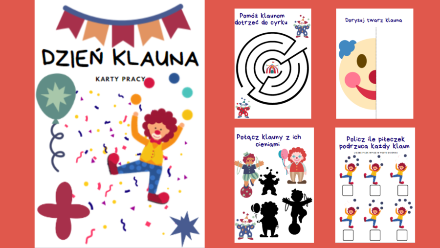Dzień klauna - karty pracy