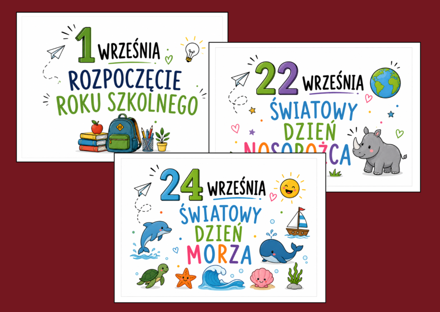 🍎Gazetka - Wrzesień pełen ważnych dni - święta typowe i nietypowe