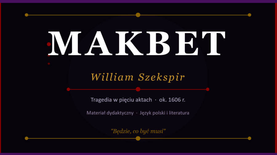 Prezentacja PowerPoint „Makbet”
