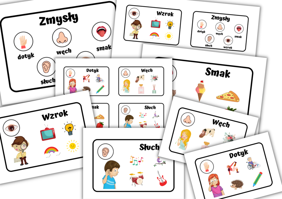 Zmysły - plakaty i wklejki do zeszytu