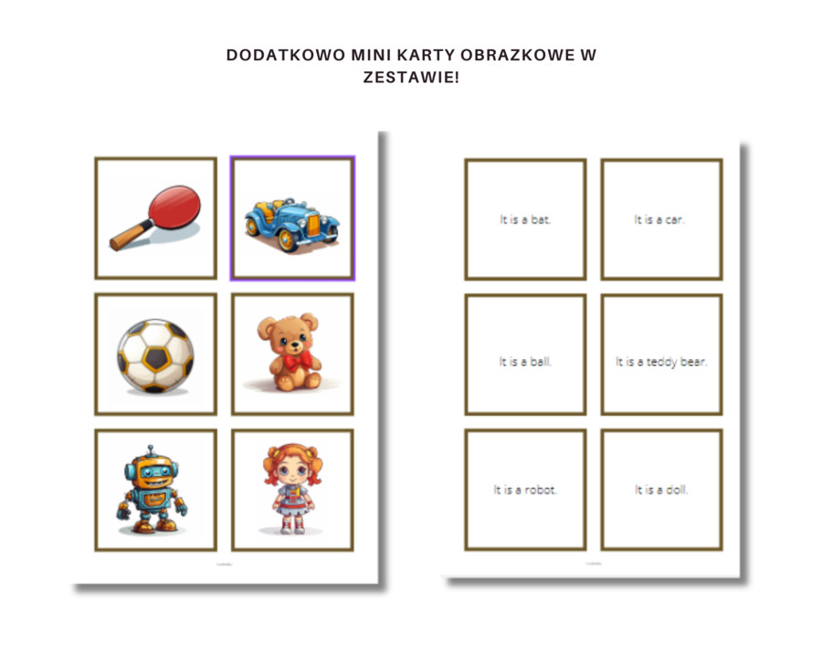 Karta pracy Zabawki + Konstrukcja It is/ It isn't/ Is it ... ?