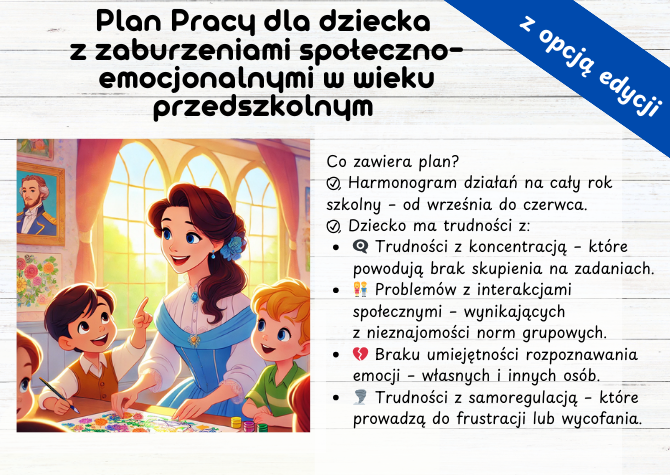 Plan Pracy dla Dziecka z Zaburzeniami Społeczno-Emocjonalnymi