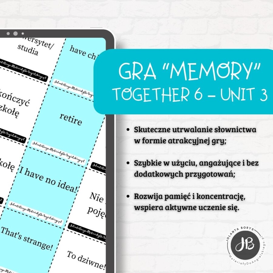 Gra Memory - Together 6 – Unit 3