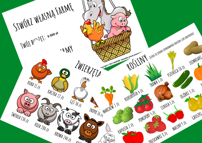 Projekt matematyczny (działania pisemne): Stwórz własną Farmę – Nauczanie Oparte na Projektach (PBL) dla kl.4-5 (bez ułamków)